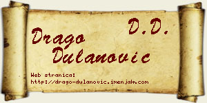 Drago Dulanović vizit kartica